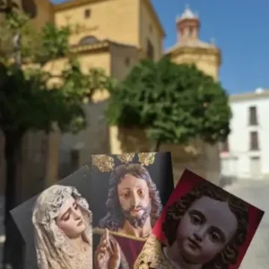 estampìtas de los titulares de la hermandad del dulce nombre de osuna